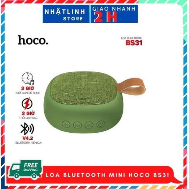 Loa nghe nhạc Bluetooth Mini BS31,chính hãng Phiên Bản Mới V4.2 Loại Bỏ Tạp Âm Chất Lương Âm Thanh Hay Hơn