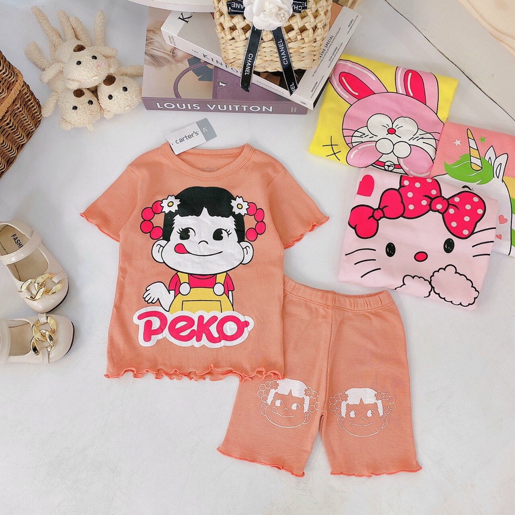 Bộ cộc tay carters cho bé gái shopee