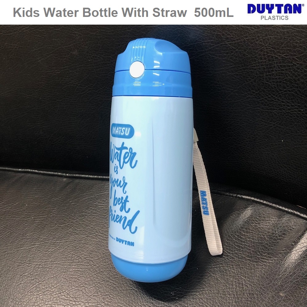 Bình nước học sinh Matsu Duy Tân 500 mL có ống hút