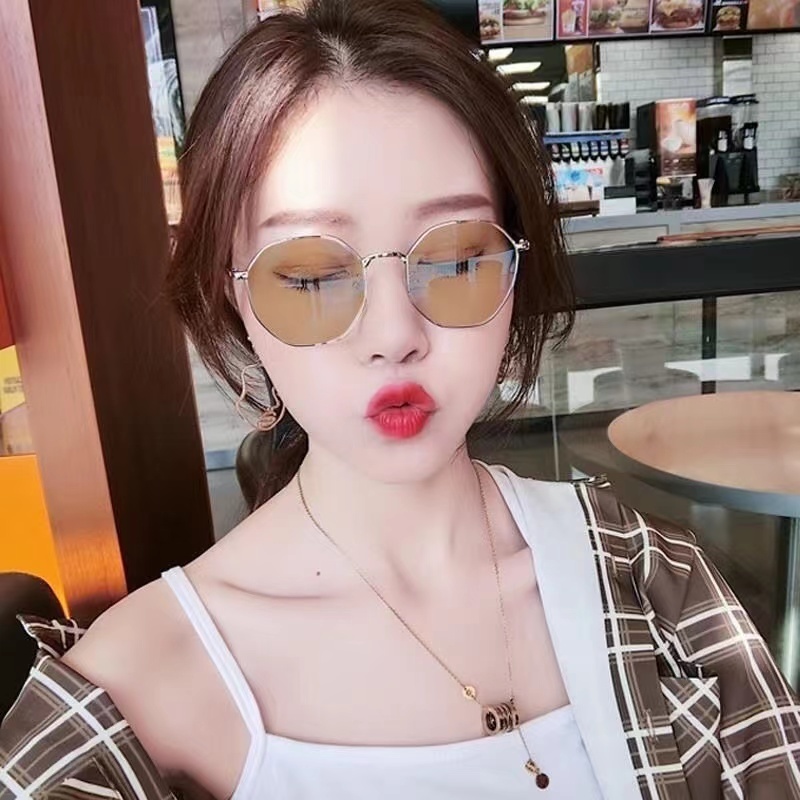kính đổi màu+kính cận có độ 0.5~6.0 ，Mắt kính gọng vuông đổi màu chống ánh sáng xanh 0-6.0 độ cho nam nữ，kính thời trang nữ，gọng kính cận kim loại
