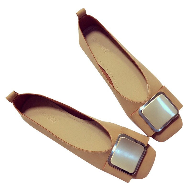 Giày Búp Bê Nữ Mũi Tròn Gót Thấp Thời Trang Hàn | BigBuy360 - bigbuy360.vn