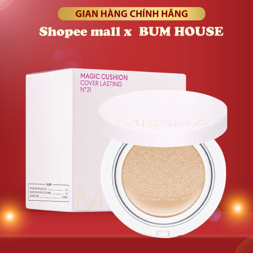 Phấn Nước Che Phủ Hoàn Kiềm Dầu Missha M Magic Cushion Cover Lasting SPF50+/PA+++ 15g