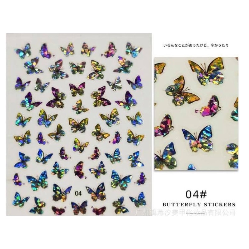 Sticker bướm lazer