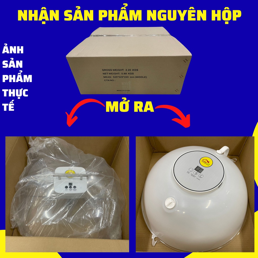 Lồng Bàn Điện Thông Minh LABI VN LB062 3 tác dụng kép Làm nóng chín thực phẩm - Khử khuẩn đồ dùng - Che đậy ruồi muỗi