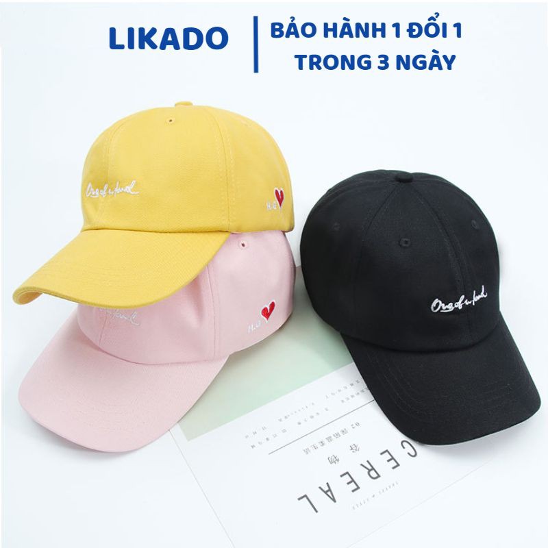 Mũ Lưỡi Trai Nữ Hàn Quốc Cá Tính LIKADO nón lưỡi trai thêu tim nổi bật cá tính phong cách Hàn Quốc Unisex