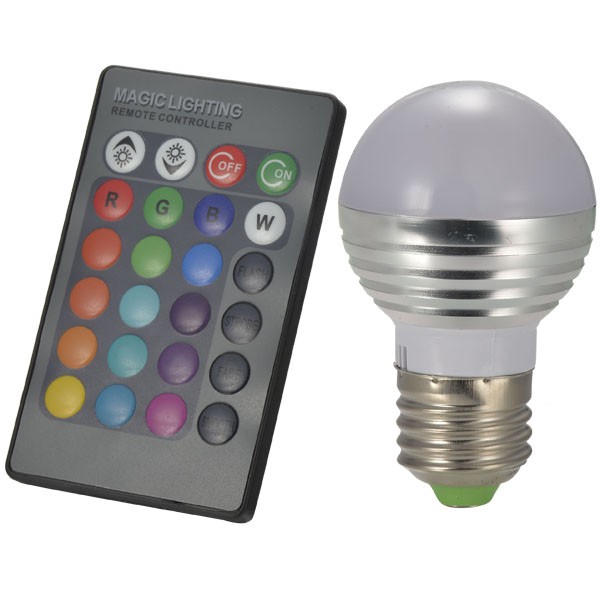 Đèn led tròn điều khiển từ xa RGB có remote đổi màu