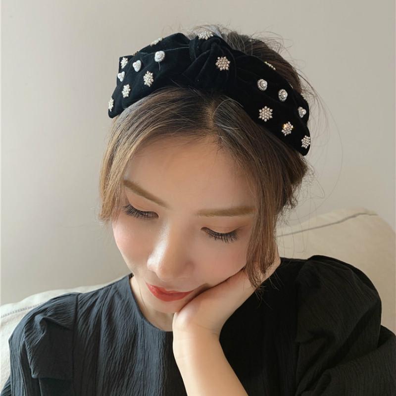 Băng Đô Vải Nhung Đính Nơ Xinh Xắn Cho Nữ