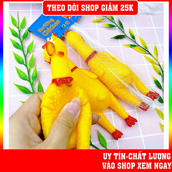 Đồ chơi con gà la hét vui nhộn cao 15cm