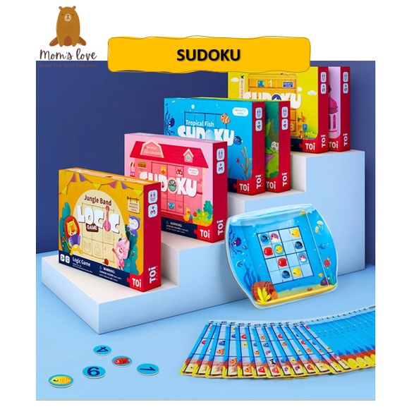 Đồ chơi phát triển trí tuệ Sudoku cho bé từ 3 tuổi đồ chơi giáo dục chính hãng TOI đồ chơi giáo dục Mom's Love