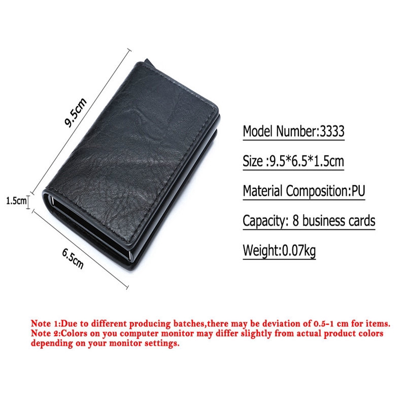 Anti RFID Card Wallet For Men ID Credit Card Holder Minimalist Slim Wallet Short Smart Money Clip