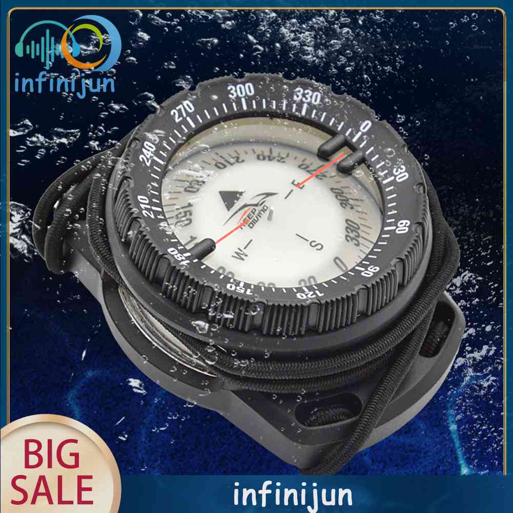 Đồng Hồ La Bàn Dạ Quang Chống Thấm Nước Hỗ Trợ Lặn Biển Cắm Trại Tiện Dụng