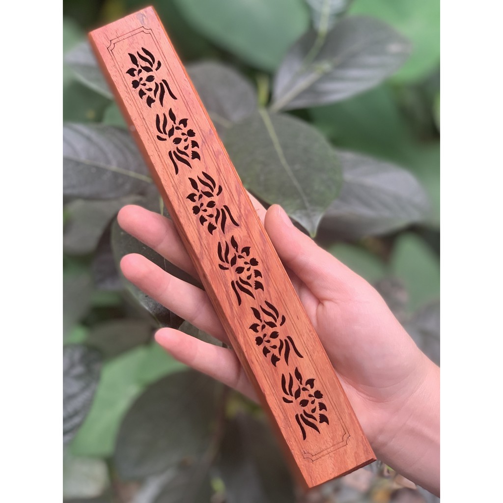 Khay gỗ đốt trầm hương không tăm - gỗ hương