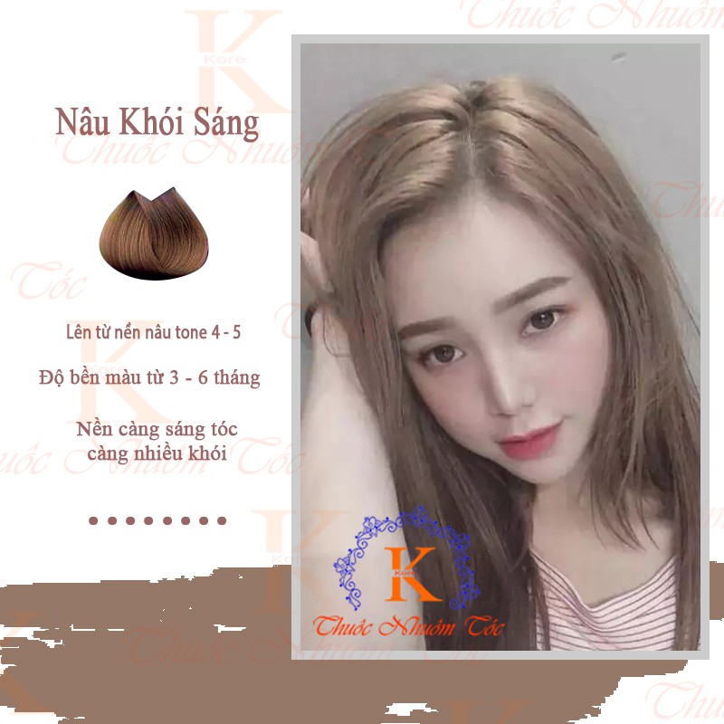 (KHÔNG TẨY) Thuốc nhuộm tóc NÂU KHÓI SÁNG Chenglovehairs, Chengloveshair, Chengloveshairs, Chenglovehair