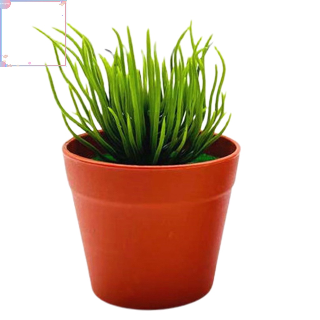 Chậu cây bonsai giả màu xanh lá dùng trang trí nhà cửa/văn phòng DIY