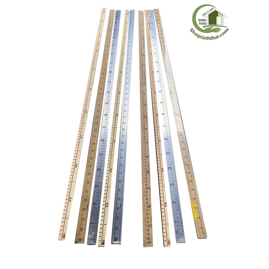Thước gỗ, thước nhôm đo đồ đạc, thước dài 1 mét  - chọn loại