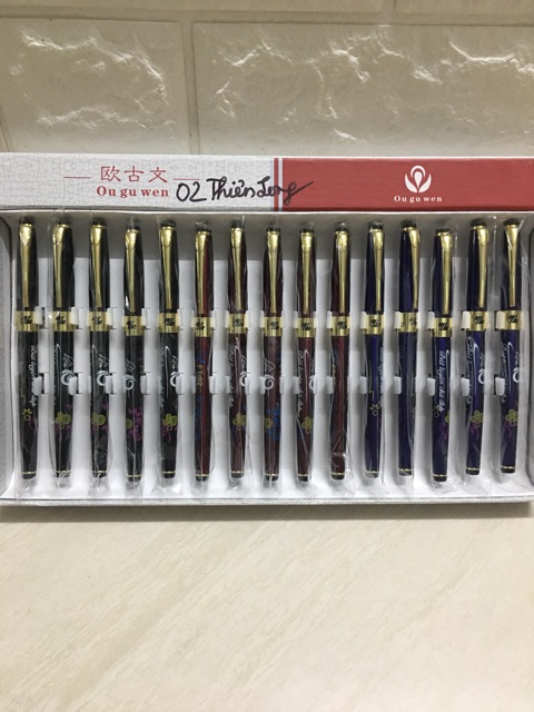 1 hộp bút máy FT02 gồm có 15 bút máy ngòi xịn đẹp