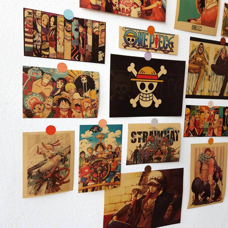 Set 21 / 15 / 14 / 130 Tấm Poster Phim One Piece Dán Tường Trang Trí