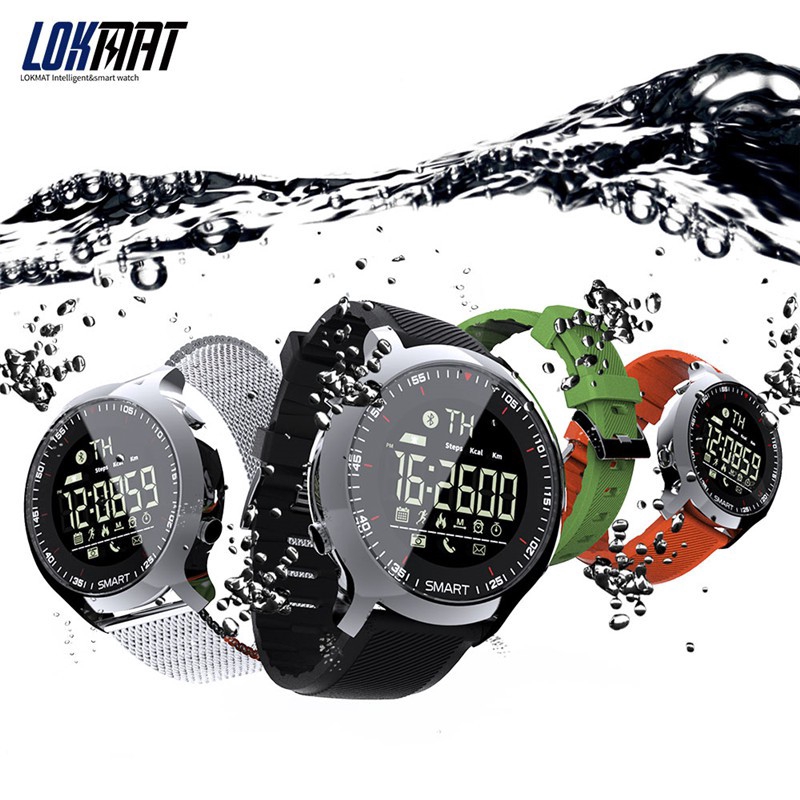 LOKMAT Bluetooth Smart Watch Men Sports Wrist Watches Smart Health Watch iOS Compatible