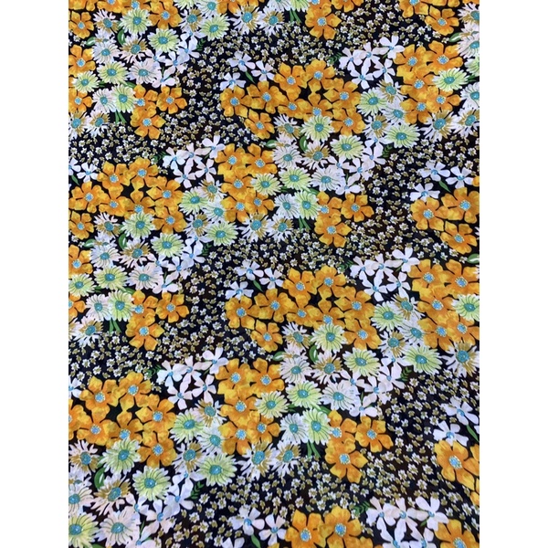 Vải voan Chiffon hoa cúc đều may áo kiểu đầm áo dài