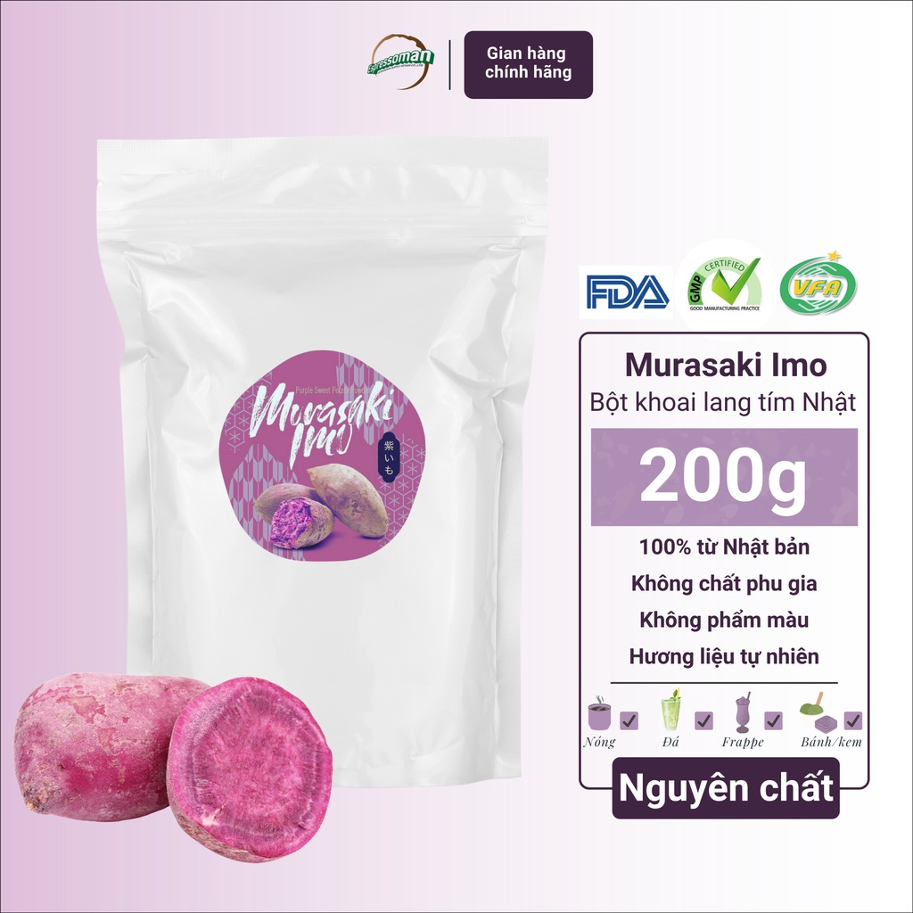 Murasaki Imo - Bột Khoai Lang Tím Nguyên Chất 100% - Nhật Bản - Tốt Cho Sức Khỏe - Pha Chế - Làm Bánh - chè