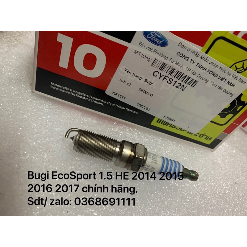 Bugi đánh lửa chính hãng cho xe Ford EcoSport 1.5, Fiesta 1.6, Focus 2.0