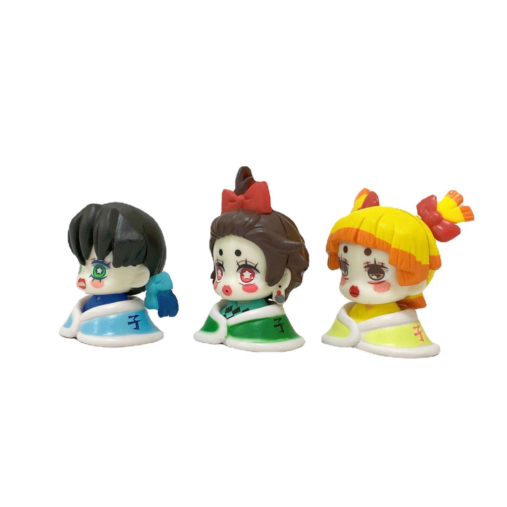 Bộ 5 Mô Hình Nhân Vật Tanjirou Zenitsu Inosuke Tengen Daki Trong Demon Slayer