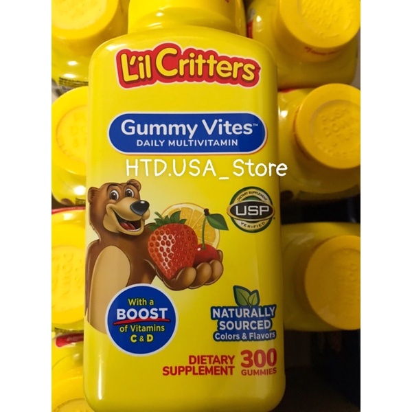Kẹo Dẻo Lil Critter Gummy Vites Complete Multivitamin 300 Viên Của Mỹ
