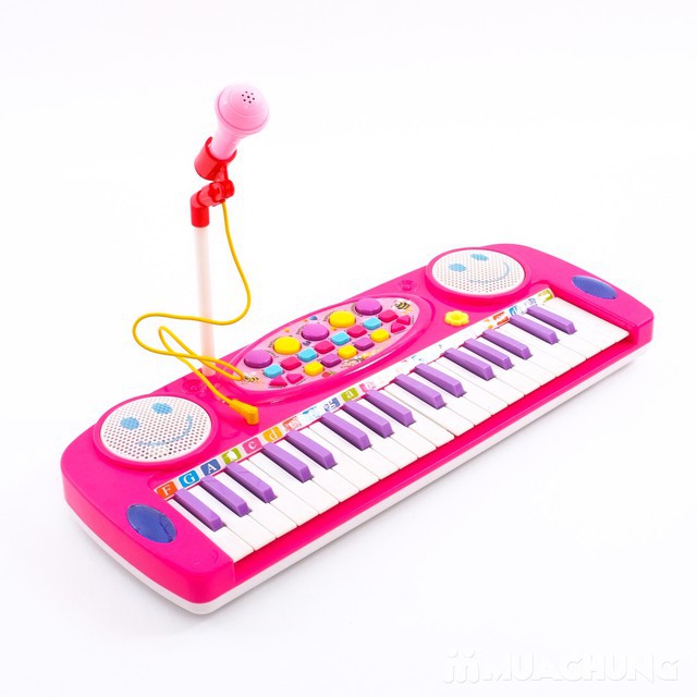 [ 40cm ] đàn Organ điện tử kèm Mirco cho bé hát - đồ chơi đàn piano 37 phím sử dụng pin