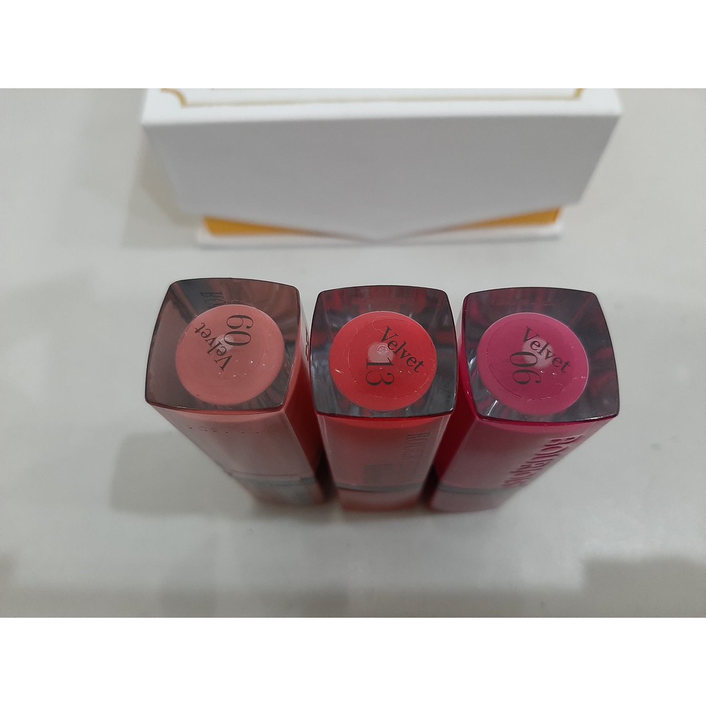 Son Bourjois Velvet BJ các màu chuẩn Pháp