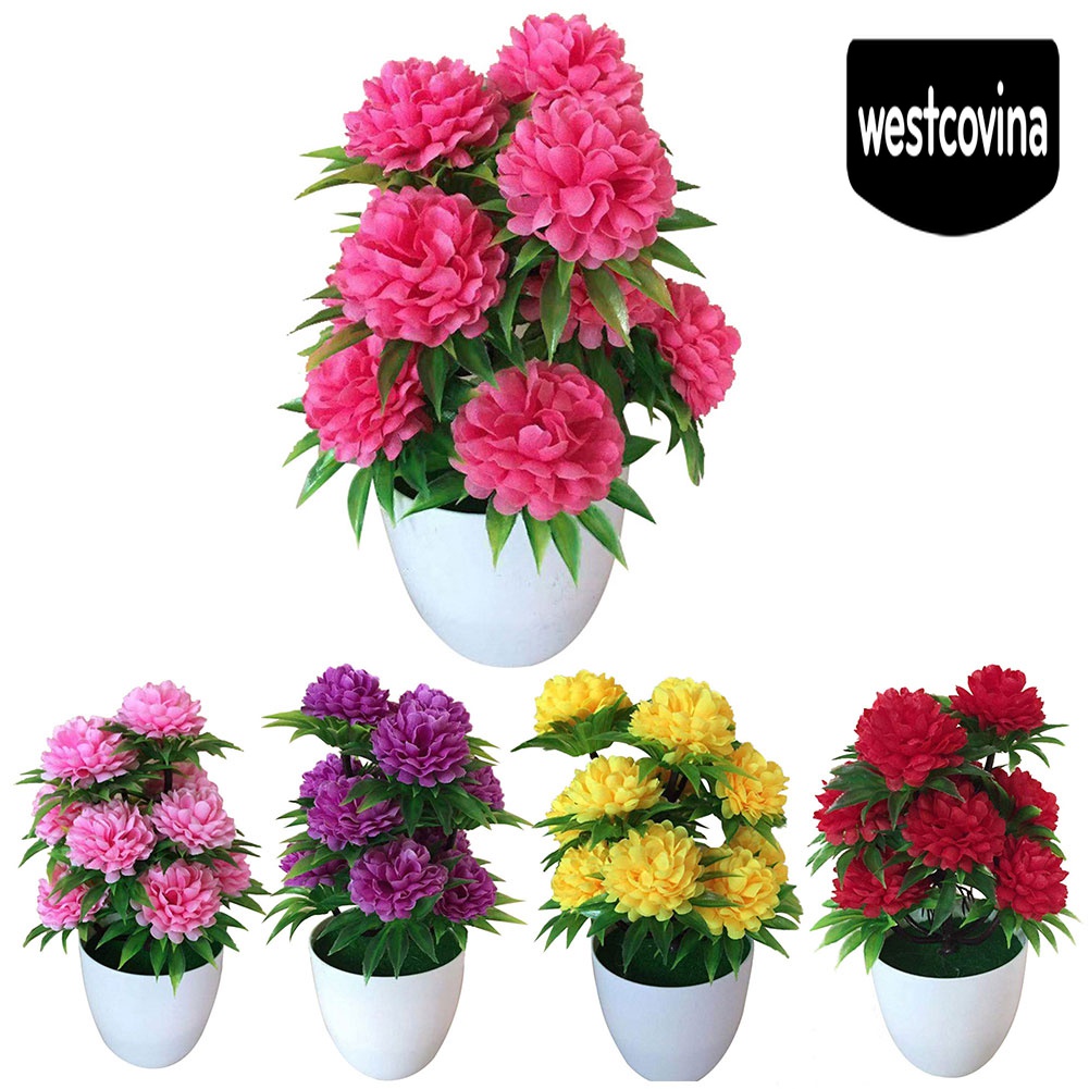 [Hot]☀ 1 Chậu Hoa Cúc Nhân Tạo Trang Trí Nội Thất