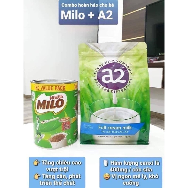 SỮA BỘT MILO ÚC | SỮA A2 NGUYÊN KEM