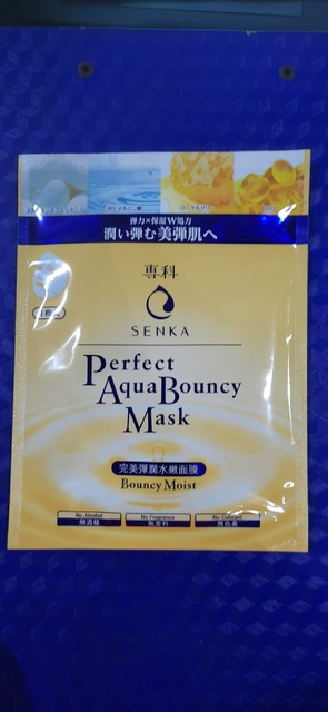 Mặt Nạ Senka Perfect Aqua Bouncy Mask Bouncy Moist Cấp Ẩm &amp; ĐànHồi 23g(hoặc 25ml)(1Miếng)