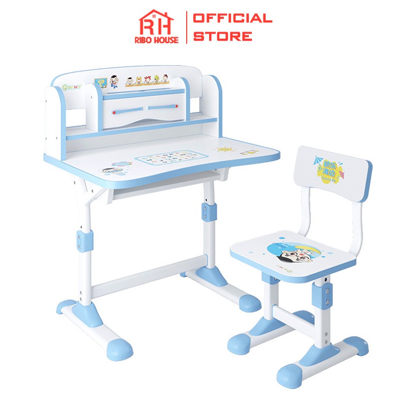 Bàn học trẻ em RIBO HOUSE bàn học sinh SIZE 75cm bàn chống gù, chống cận, cho các bé từ 3 - 12 tuổi  RIBO156