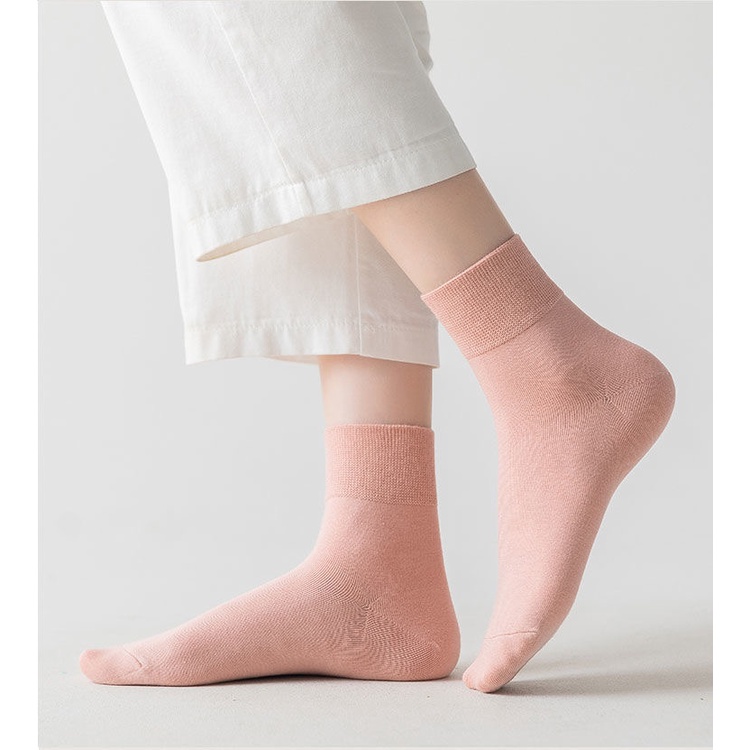 Tất Cổ Cao Nữ Trơn Cute Vớ Chân Dài Thời Trang Hàn Quốc Vải Dày - Only Store