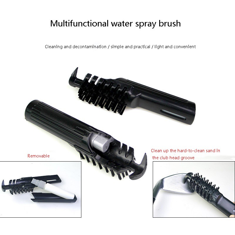 Horn Spray Brush of Golf Club Brush Groove Cleaner Water Spray Bottle