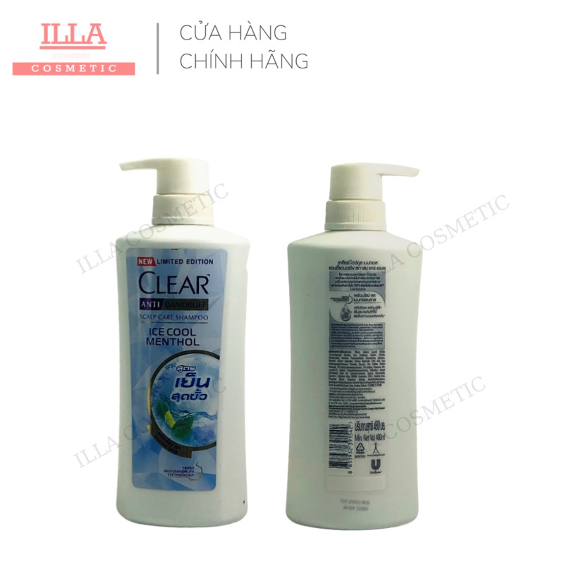 Dầu Gội Đầu Clear Men, Clear Bạc Hà, Clear Hoa Anh Đào, Clear Sakura Thái Lan 450ml/480ml