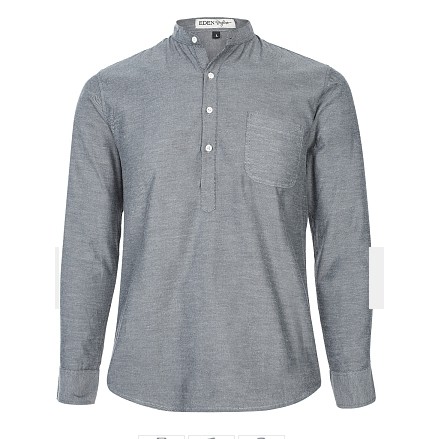 Áo sơ mi nam dài tay cổ tàu (cổ trụ) thời trang Hàn Quốc | BigBuy360 - bigbuy360.vn