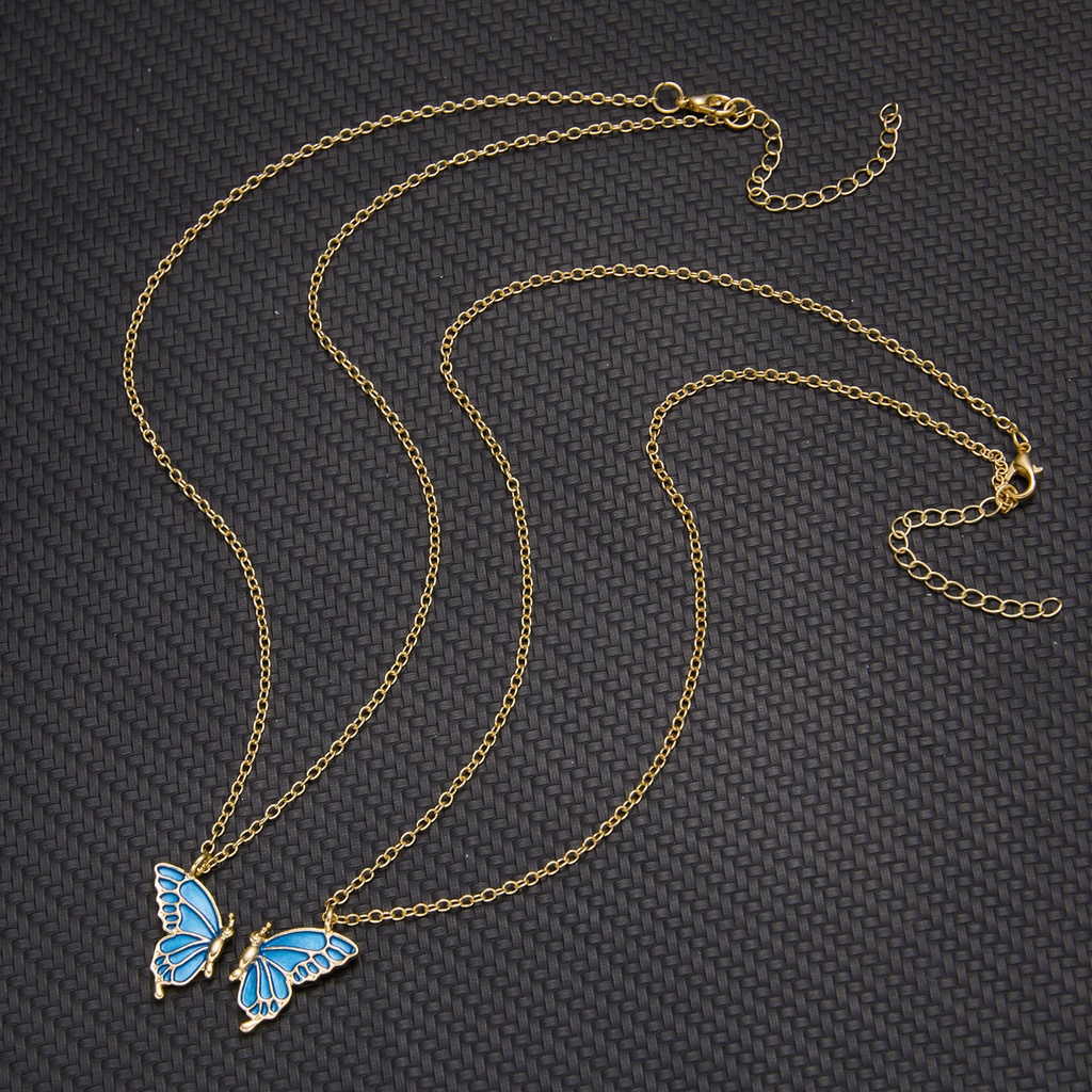 Set 2 Vòng cổ Mặt Hình Bươm Bướm Giấy Thời Trang Dành Cho Nữ