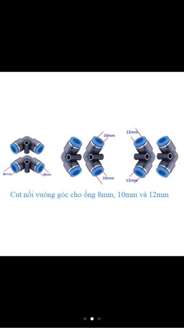 Cút góc 8mm nối nhanh dùng trong hệ thống khung sương