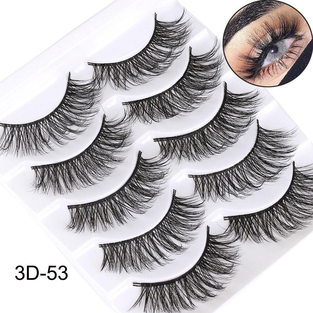 BORAG Set 5 Cặp Lông Mi Giả Dài Và Dày Tự Nhiên Chuyên Nghiệp SKONHED