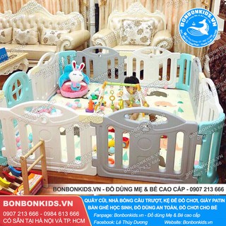 Quây cũi nhựa cho bé Hàn Quốc Newber Kitty bo góc (1m8x2m) cao cấp - Quây bóng cho bé