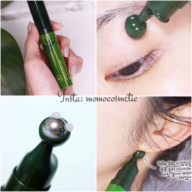 Thanh lăn dưỡng mắt Green Tea Seed Eye &amp; Face Ball - Innisfree