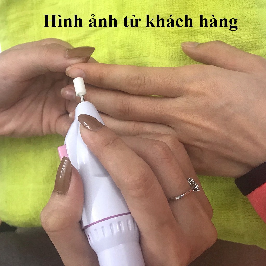 Máy mài cầm tay mini sử dụng pin - bút mài mini tiện lợi dành cho học viên thực hành (tặng kèm 5 đầu mài móng)