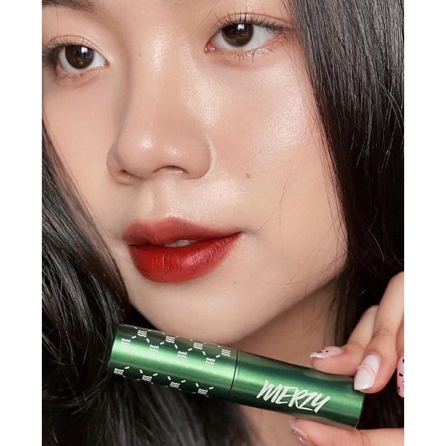 Son Merzy The Frist Velvet Tint V6 Xanh lá , V6 Siren siêu lì mịn môi