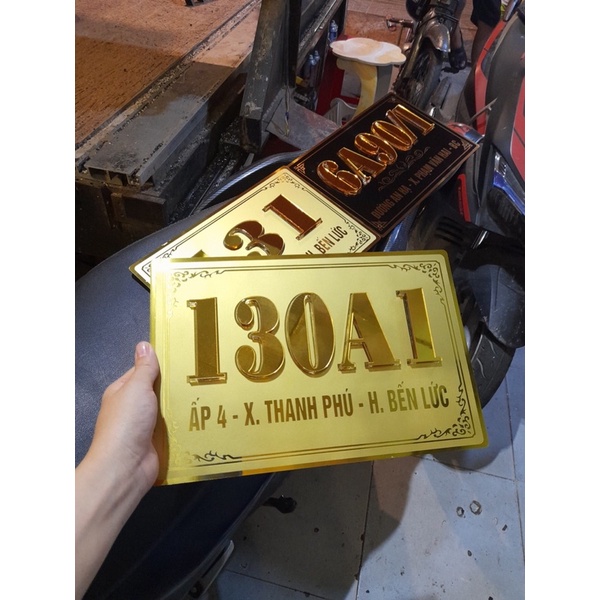Bảng số nhà, Bảng số nhà đẹp sang trọng. Tặng keo 2 mặt