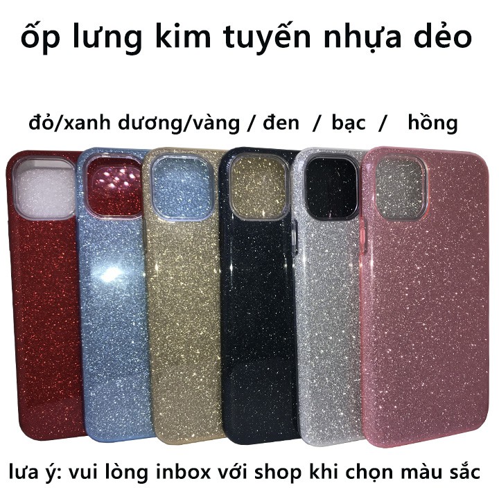 ốp lưng điện thoại iphone tiết kim tuyến lấp lánh chống trầy xước dành cho từ ip 6 tới ip 11 pro max