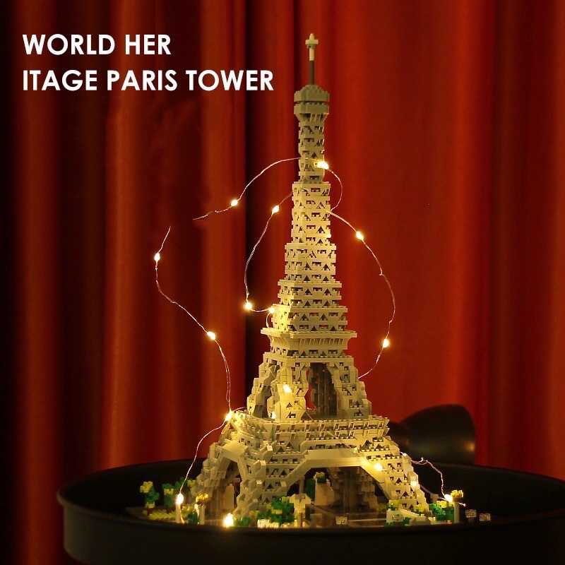3360 CT - ĐỒ CHƠI XẾP HÌNH LẮP RÁP Mô Hình Tháp Paris KIẾN TRÚC KỲ QUAN THẾ GIỚI, Mô Hình Tháp EIFFEL