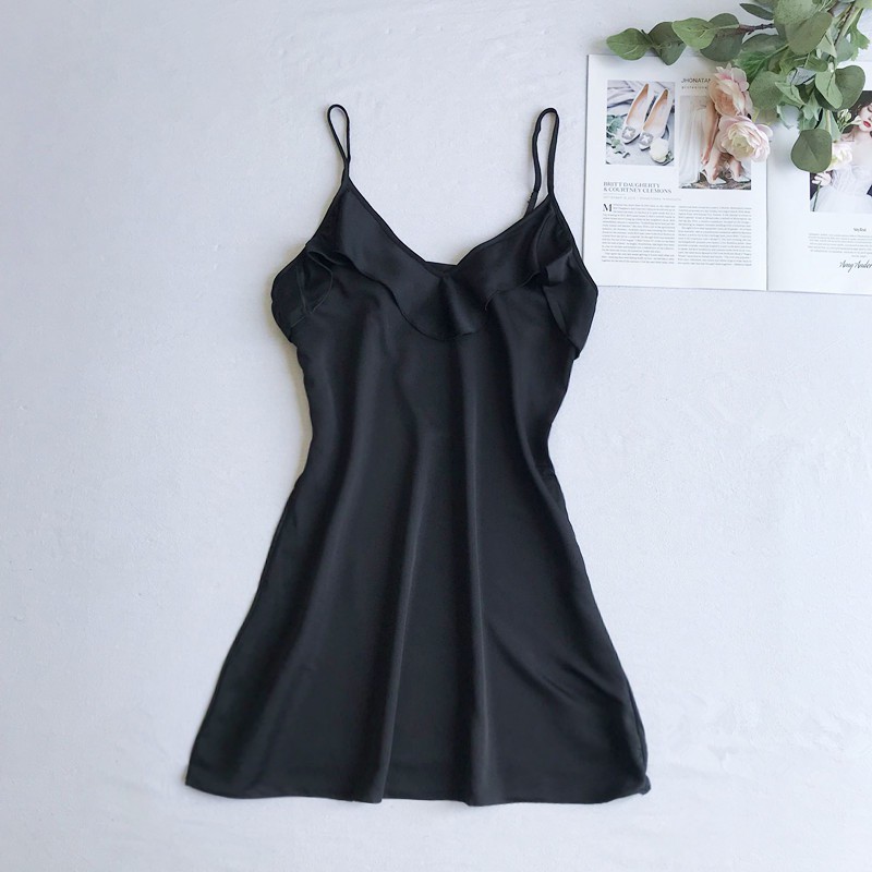 Váy ngủ bèo ngực chất liệu lụa satin cao cấp Juni - T22 | BigBuy360 - bigbuy360.vn