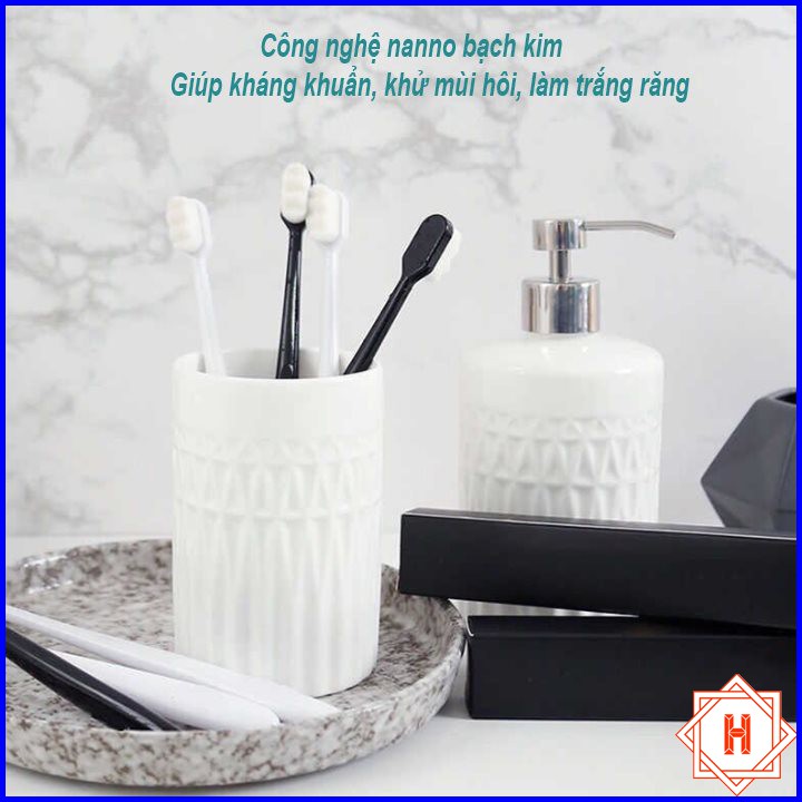 Combo 2 bàn chải đánh răng 20000 lông Nano giữ răng luôn sáng trắng { H }