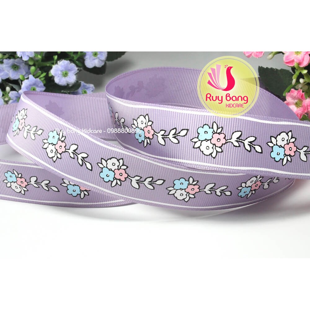 Ruy băng hình hoa dây sz 25mm, dây ruy băng làm nơ kẹp tóc, nơ quà tặng
